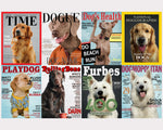 お写真入り個性化された犬のプリント | 雑誌の表紙 | ペットの肖像画 | カスタムペットアート